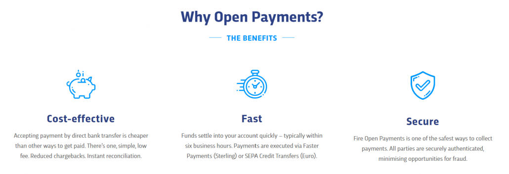 Open payment benefits, cost-effective, fast, secure